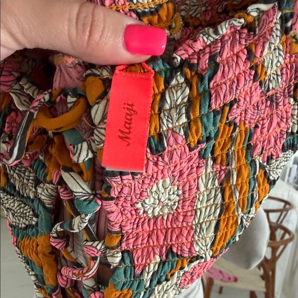 Maaji Tropical Floral Maxi Dress - Pink and Orange - Picture 3 of 7